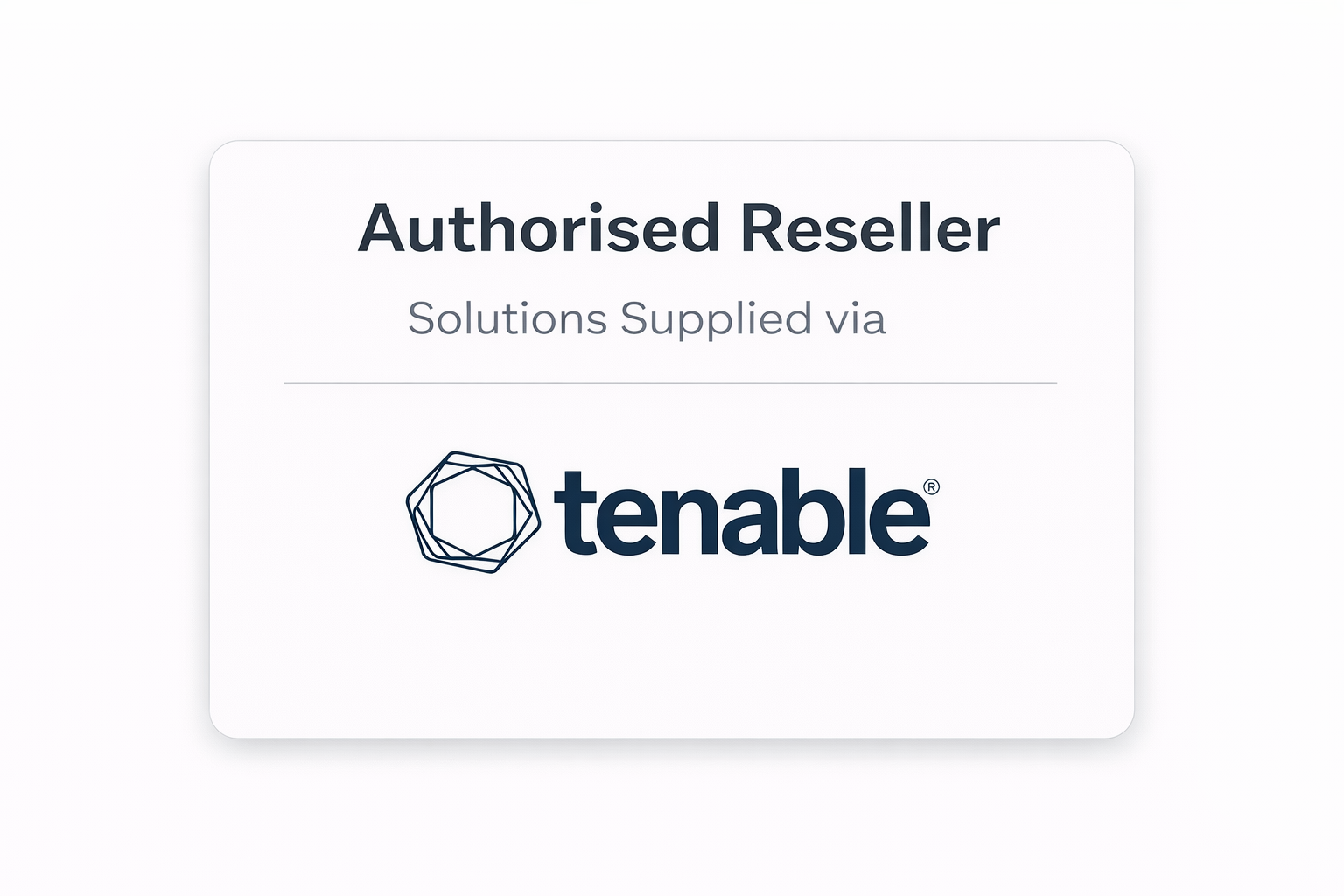 Authorised Reseller – Tenable